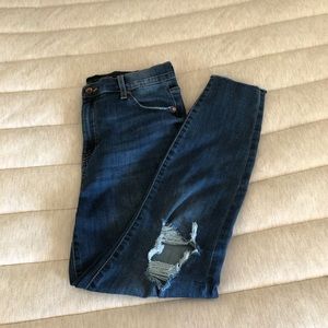 Kendall and Kylie Ankle Distressed Skinny Jeans